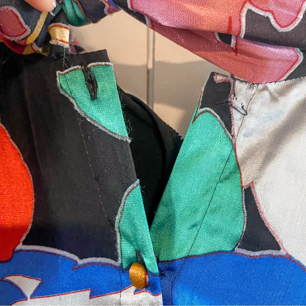 Alice + Olivia Multicoloured Silk Blend Maxi Ruffled Sundress Size 6 - Picture 6 of 9